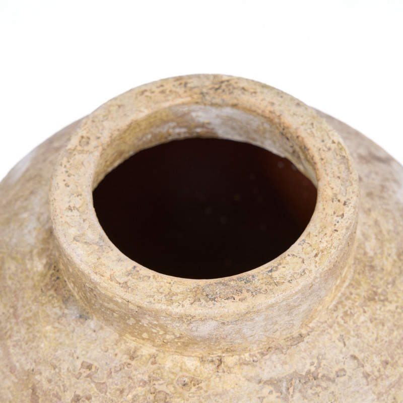 Vase style brut organique Jarre H 30 cm Terre cuite Crème Vieilli The Clay Echo 