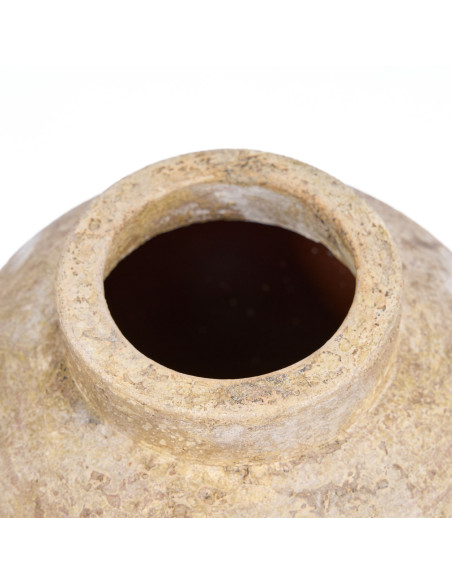 Vase style brut organique Jarre H 30 cm Terre cuite Crème Vieilli The Clay Echo 