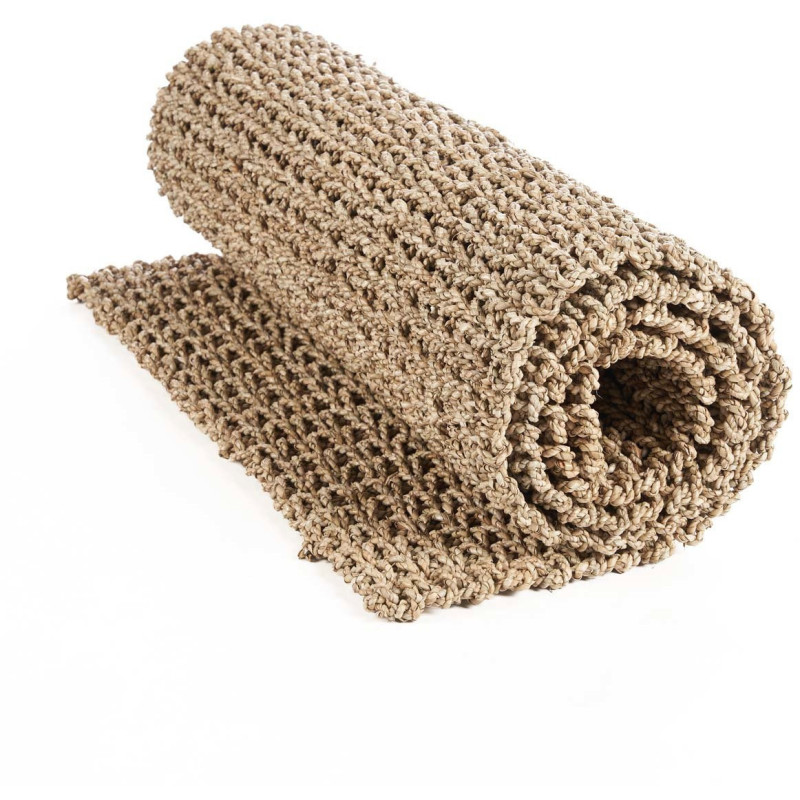 Grand Tapis de couloir bord de mer Rectangulaire 70x200 Sisal Naturel Tressé The Sizali 