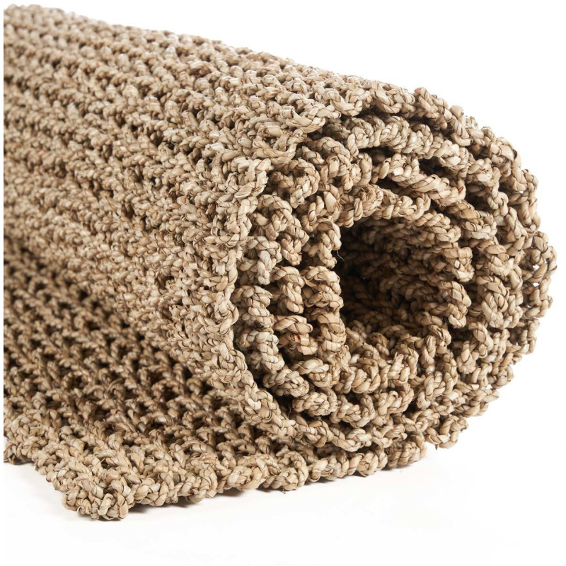 Grand Tapis de couloir bord de mer Rectangulaire 70x200 Sisal Naturel Tressé The Sizali 