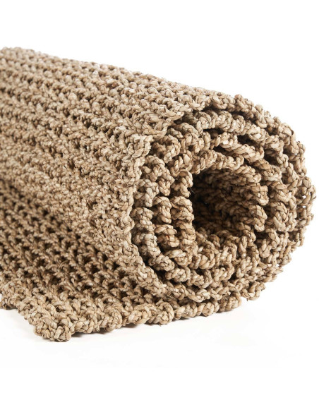 Grand Tapis de couloir bord de mer Rectangulaire 70x200 Sisal Naturel Tressé The Sizali 