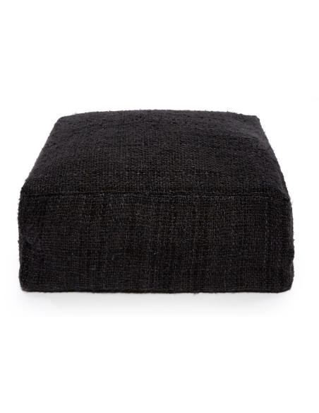 Pouf original ethnic chic Carré en Coton Noir Bleu marine The Oh My Gee 