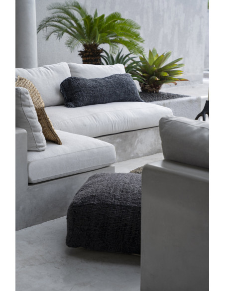 Pouf original ethnic chic Carré en Coton Noir Bleu marine The Oh My Gee 