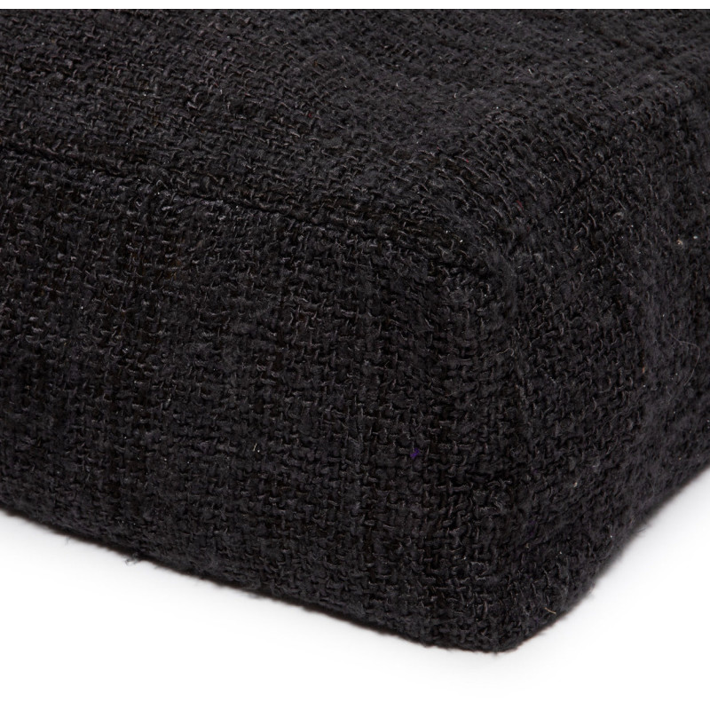 Pouf original ethnic chic Carré en Coton Noir Bleu marine The Oh My Gee 