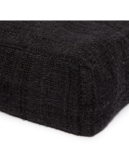 Pouf original ethnic chic Carré en Coton Noir Bleu marine The Oh My Gee 