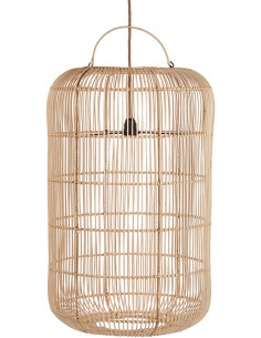 Grand Abat-jour bohème chic Hauteur 80 cm Rotin Naturel Tressé The Bozelo 