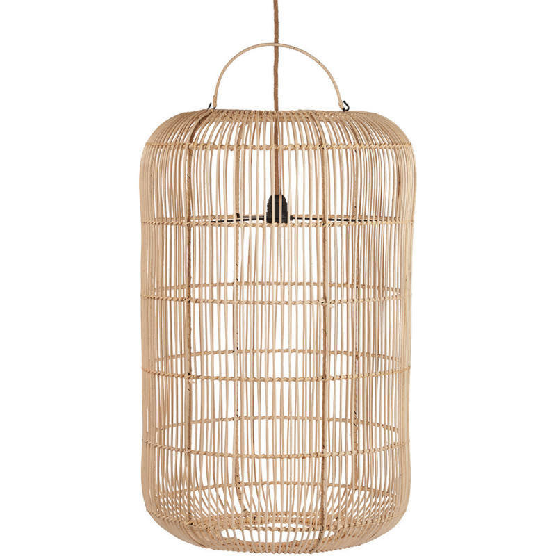 Grand Abat-jour bohème chic Hauteur 80 cm Rotin Naturel Tressé The Bozelo 