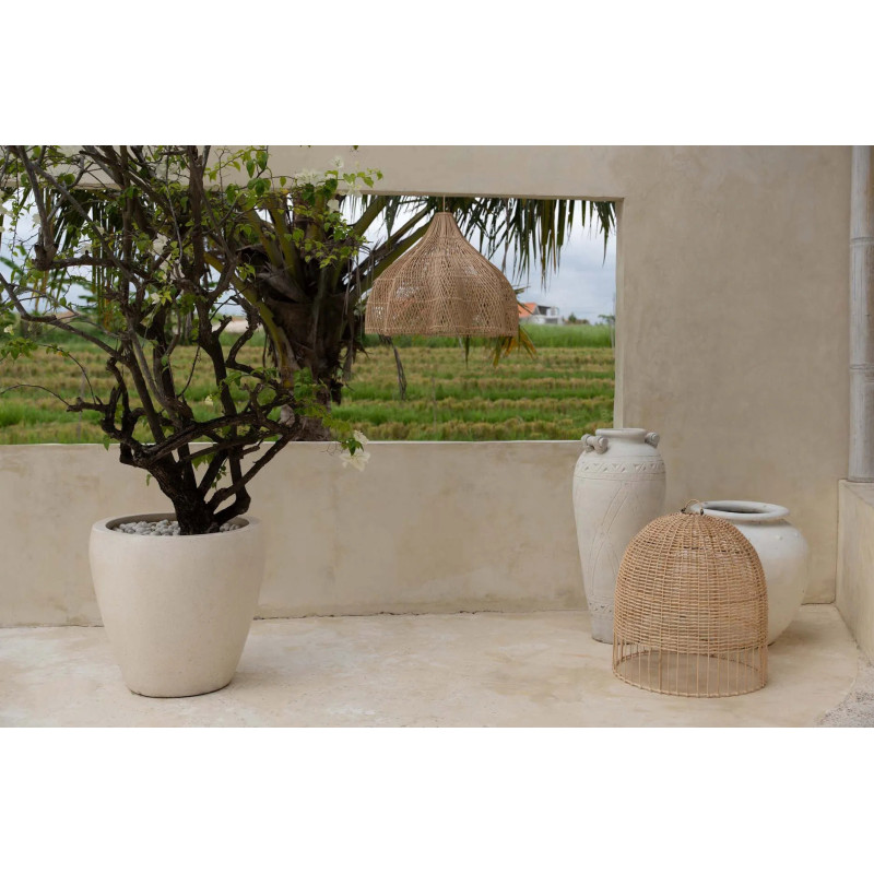 Abat jour original pour suspension 60 cm en Rotin Naturel The Whipped 