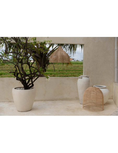 Abat jour original pour suspension 60 cm en Rotin Naturel The Whipped 