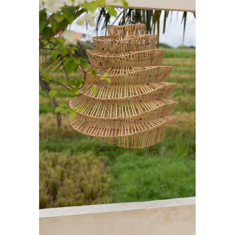 Abat-jour pour suspension 55 cm Rotin Naturel The Good Vibes 