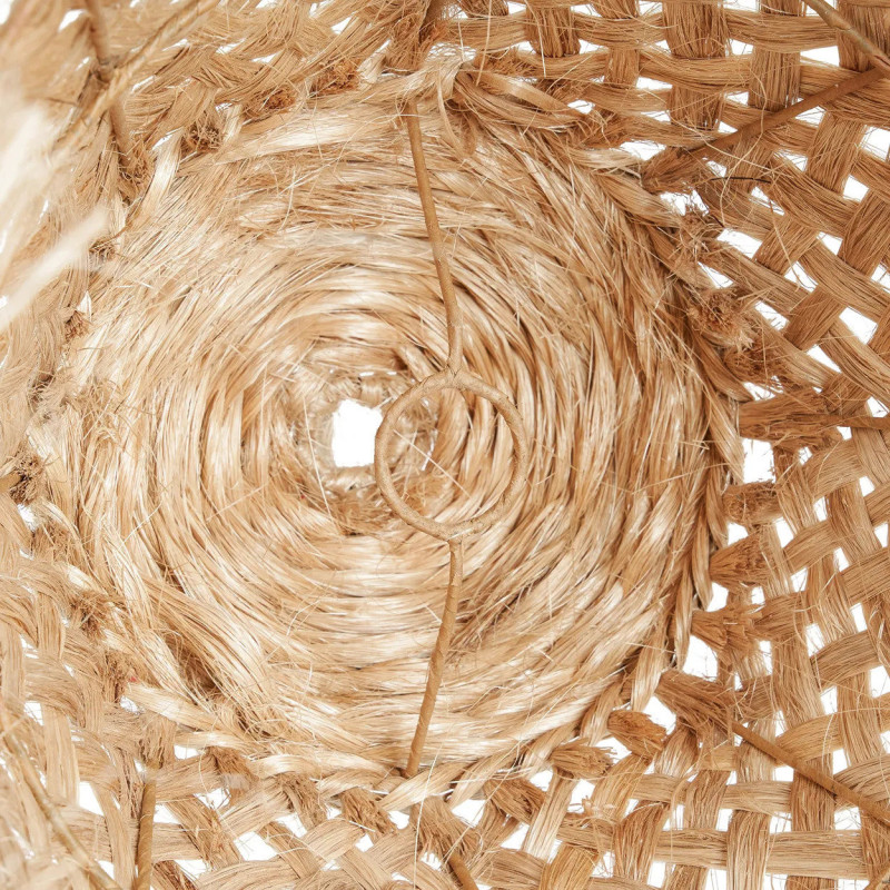 Abat-jour pour suspension 53 cm Herbe d'Abaca Naturel avec franges The Jelly Fish 