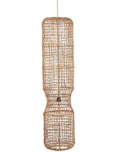 Grand Abat-jour bohème original Hauteur 130 cm Feuille de bananier Naturel Tressé The GuanYin 