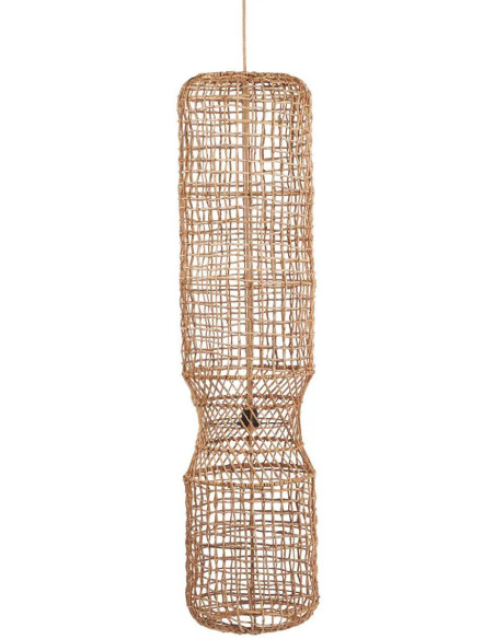 Grand Abat-jour bohème original Hauteur 130 cm Feuille de bananier Naturel Tressé The GuanYin 