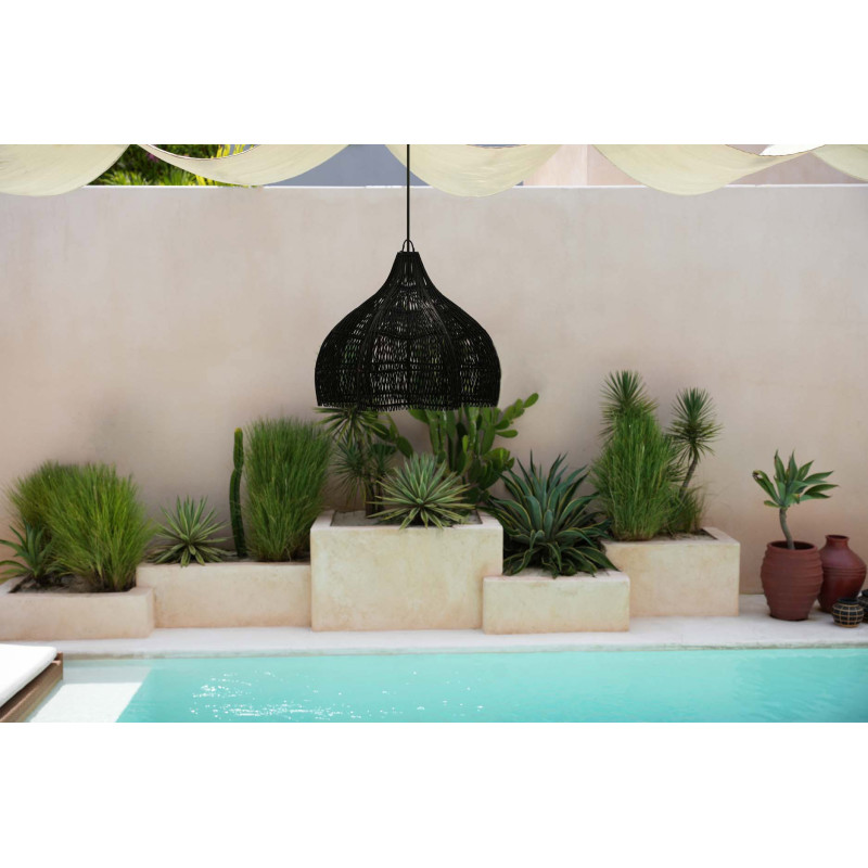 Abat-jour pour suspension 60 cm Rotin Noir The Whipped 