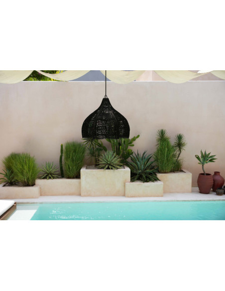 Abat-jour pour suspension 60 cm Rotin Noir The Whipped 