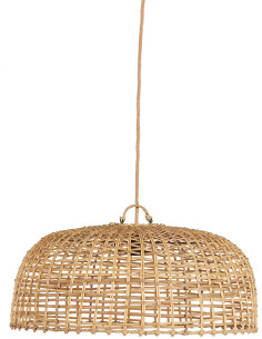Grand Abat-jour bohème 60 cm Rotin Naturel Tressé The Cloche 