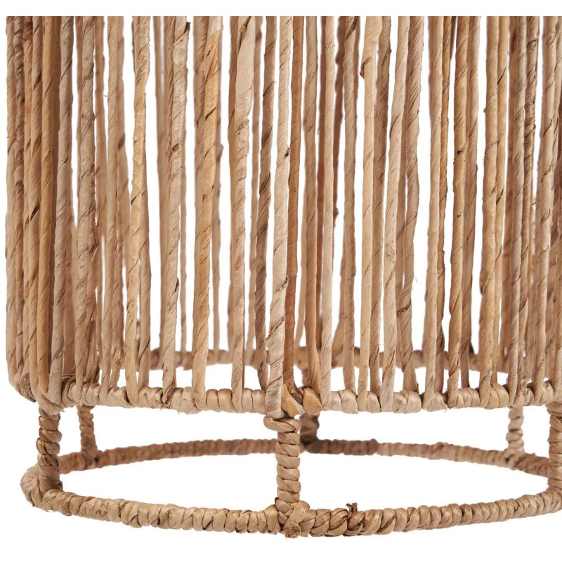 Grand Abat-jour bohème cylindre Hauteur 116 cm Feuille de bananier Naturel Tressé The Takuhanki 