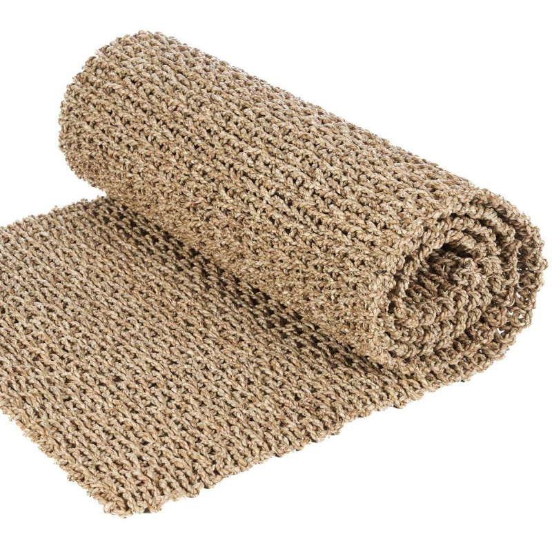 Grand Tapis de couloir bord de mer Rectangulaire 70x270 Sisal Naturel Tressé The Sizali 