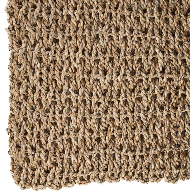 Grand Tapis de couloir bord de mer Rectangulaire 70x270 Sisal Naturel Tressé The Sizali 