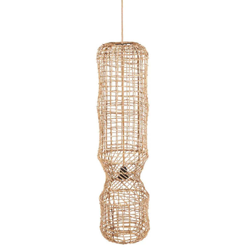 Grand Abat-jour bohème original Hauteur 100 cm Feuille de bananier Naturel Tressé The GuanYin 