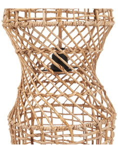 Grand Abat-jour bohème original Hauteur 100 cm Feuille de bananier Naturel Tressé The GuanYin 