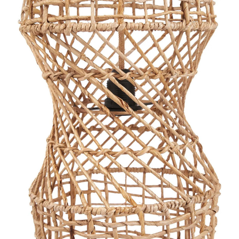 Grand Abat-jour bohème original Hauteur 100 cm Feuille de bananier Naturel Tressé The GuanYin 