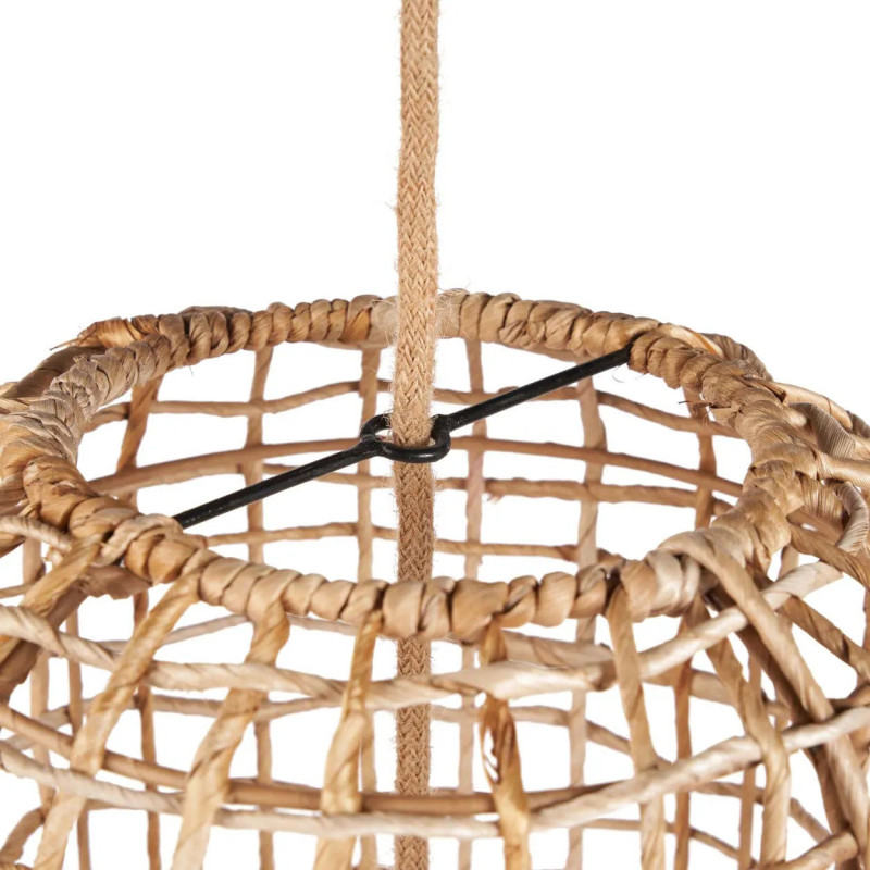 Grand Abat-jour bohème original Hauteur 100 cm Feuille de bananier Naturel Tressé The GuanYin 