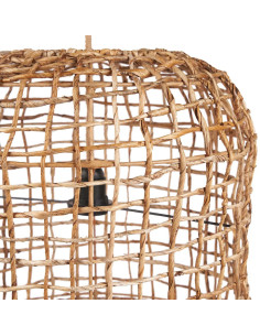Grand Abat-jour bohème filet Hauteur 74 cm Feuille de bananier Naturel Tressé The Kuso 