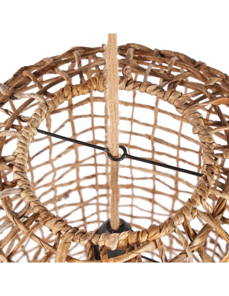 Grand Abat-jour bohème filet Hauteur 74 cm Feuille de bananier Naturel Tressé The Kuso 