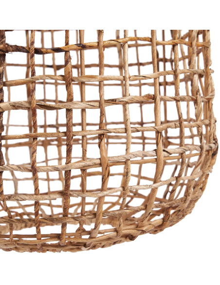 Grand Abat-jour bohème filet Hauteur 74 cm Feuille de bananier Naturel Tressé The Kuso 