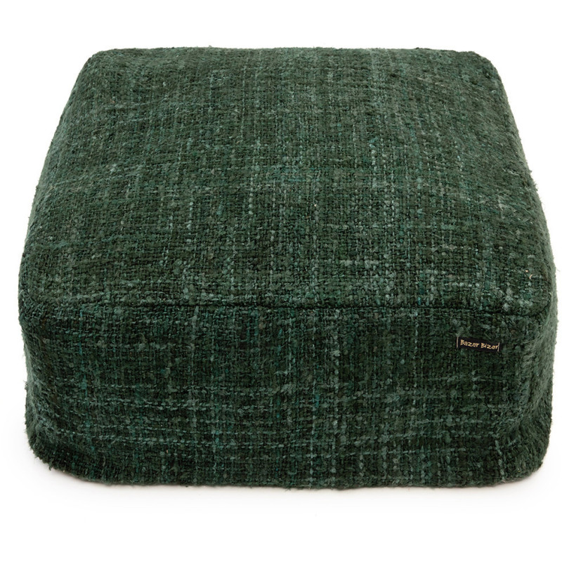 Pouf original ethnic chic Carré en Coton Vert The Oh My Gee 