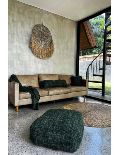 Pouf original ethnic chic Carré en Coton Vert The Oh My Gee 