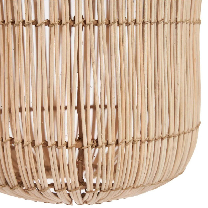 Abat-jour bohème Cylindre Hauteur 80 cm Feuille de bananier Rotin Naturel Tressé The ChemChem 