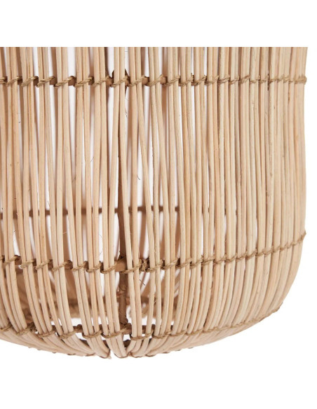 Abat-jour bohème Cylindre Hauteur 80 cm Feuille de bananier Rotin Naturel Tressé The ChemChem 