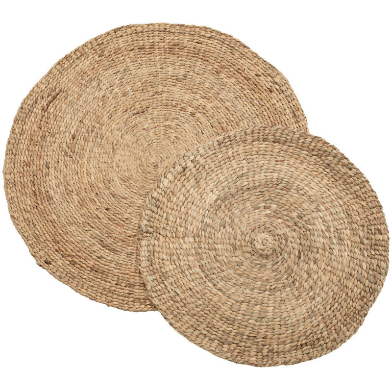 Tapis Rond 90 cm en Jacinthe d'eau Naturel The Water Hyacinth 