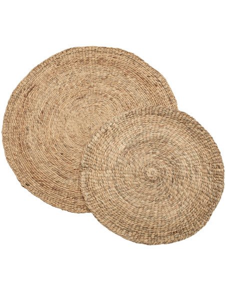 Tapis Rond 90 cm en Jacinthe d'eau Naturel The Water Hyacinth 
