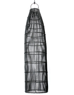 Abat-jour pour suspension 23 cm Rotin Noir The Fish Trap 