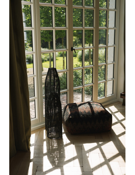 Abat-jour pour suspension 23 cm Rotin Noir The Fish Trap 