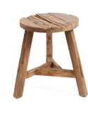 Tabouret bas en teck recyclé naturel 44 x 44 x 45 cm The Yatai