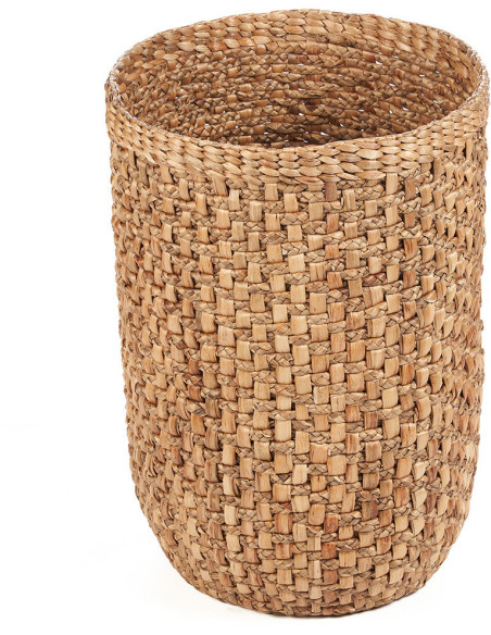 Panier de rangement bohème Rond 44 cm Feuille de bananier Naturel Tressé The Rumih 