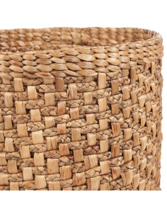 Panier de rangement bohème Rond 44 cm Feuille de bananier Naturel Tressé The Rumih 
