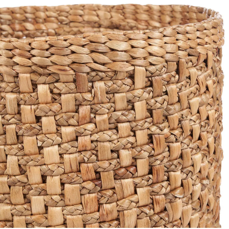 Panier de rangement bohème Rond 44 cm Feuille de bananier Naturel Tressé The Rumih 