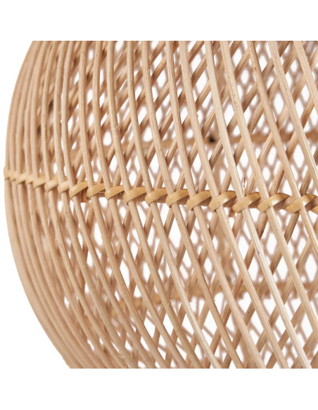 Grand Abat-jour bohème Boule 50 cm Rotin Naturel Tressé The Bubble 