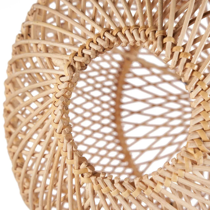 Grand Abat-jour bohème Boule 50 cm Rotin Naturel Tressé The Bubble 