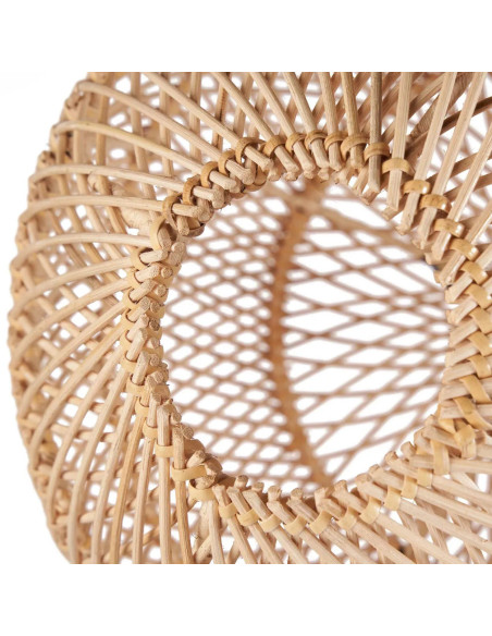 Grand Abat-jour bohème Boule 50 cm Rotin Naturel Tressé The Bubble 