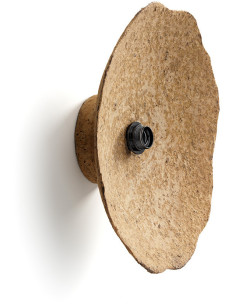 Grande Applique murale organique chic D 45 cm Papier mâché Brun terre The Sahara Glow 