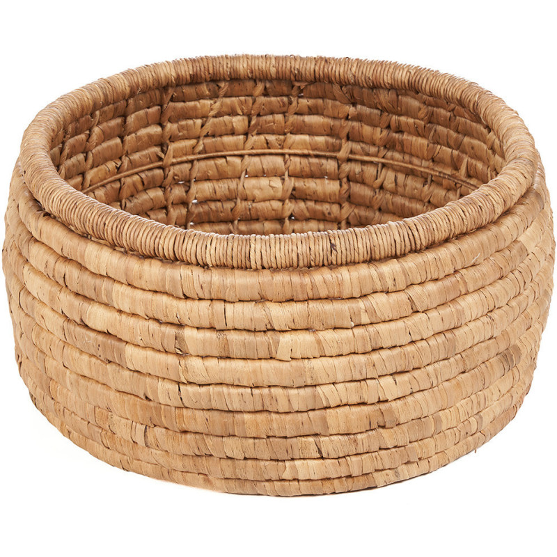 Grand Panier de rangement bohème Rond 60 cm Feuille de bananier Naturel Tressé The Sarvatah 