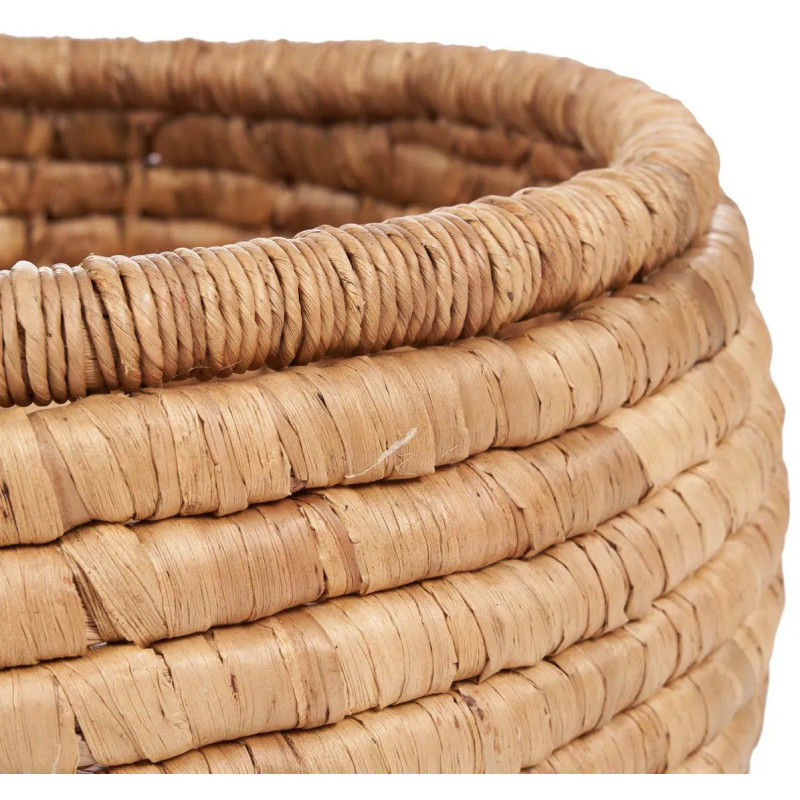 Grand Panier de rangement bohème Rond 60 cm Feuille de bananier Naturel Tressé The Sarvatah 