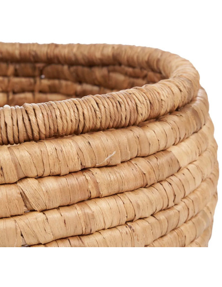 Grand Panier de rangement bohème Rond 60 cm Feuille de bananier Naturel Tressé The Sarvatah 