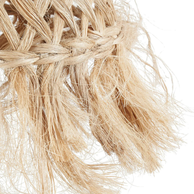 Abat-jour pour suspension 43 cm Herbe d'Abaca Naturel avec franges The Jelly Fish 